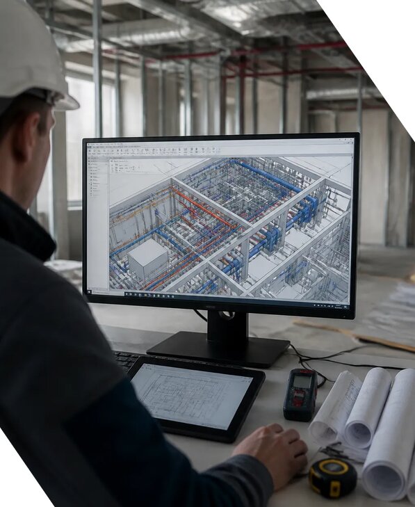 Создание BIM модели инженерных сетей для объектов в Саянске